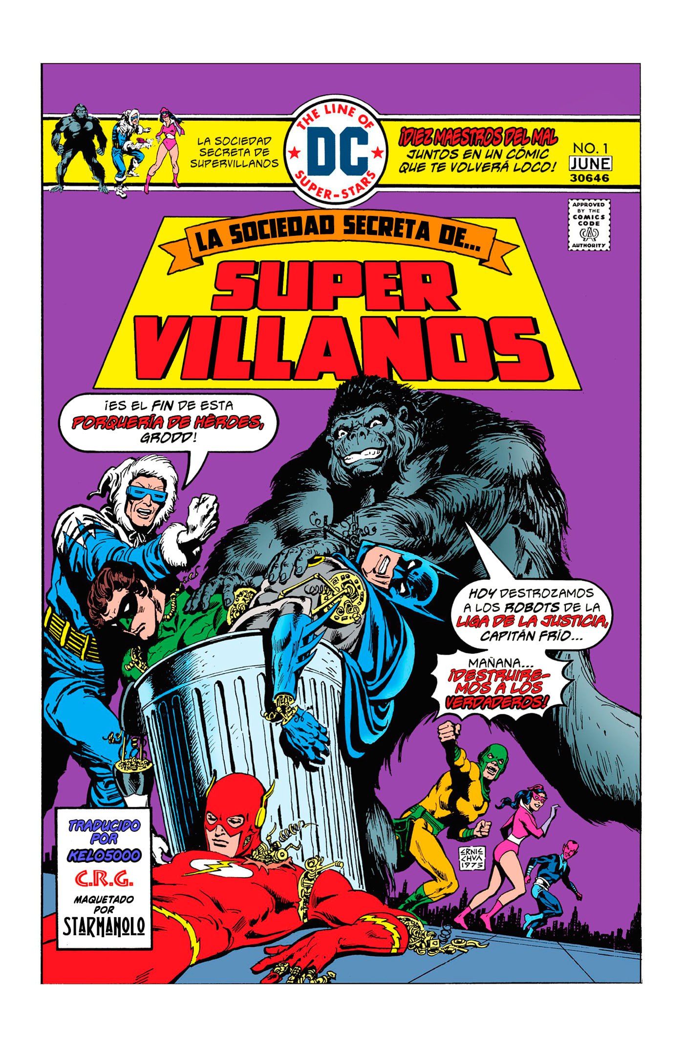 Portada ampliada de La Sociedad Secreta de Super Villains