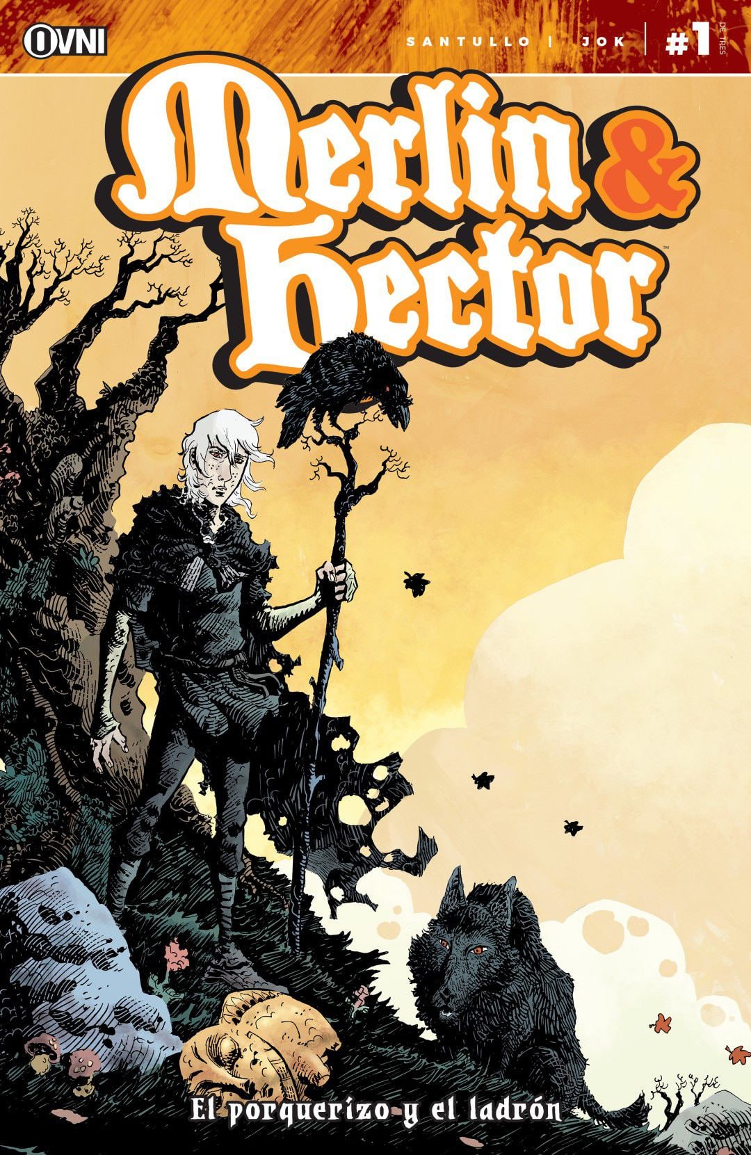 Portada ampliada de Merlin & Hector