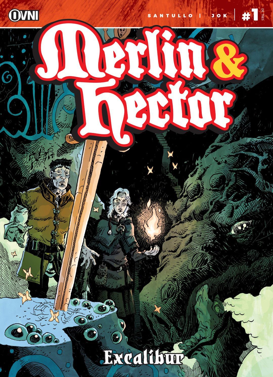 Portada ampliada de Merlin & Hector
