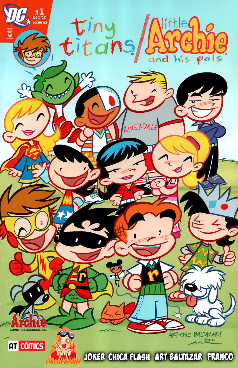 Portada ampliada de tiny titans/ little Archie and his pals