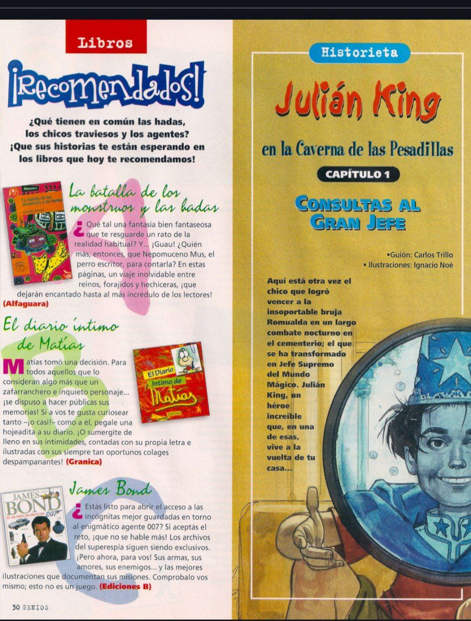Portada ampliada de Julián King en la Caverna de las Pesadillas