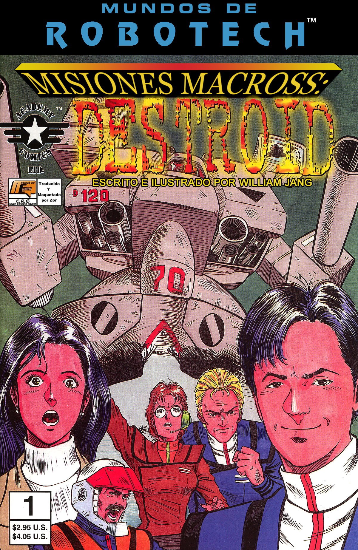 Portada ampliada de MUNDOS DE ROBOTECH