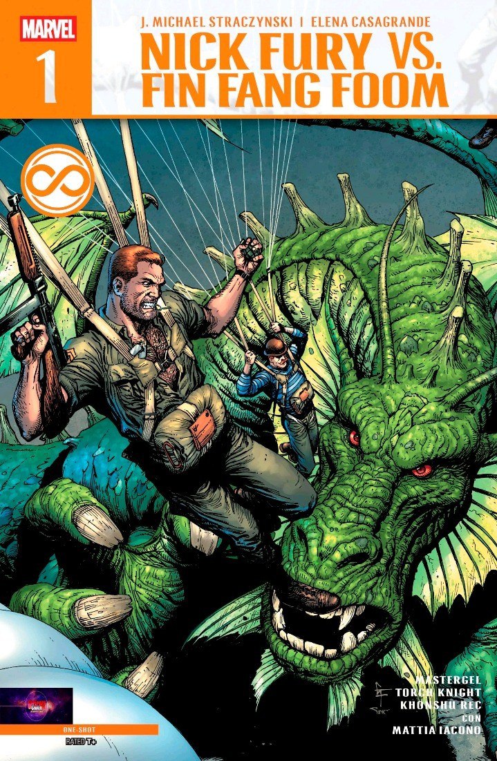 Portada ampliada de NICK FURY VS. FIN FANG FOOM