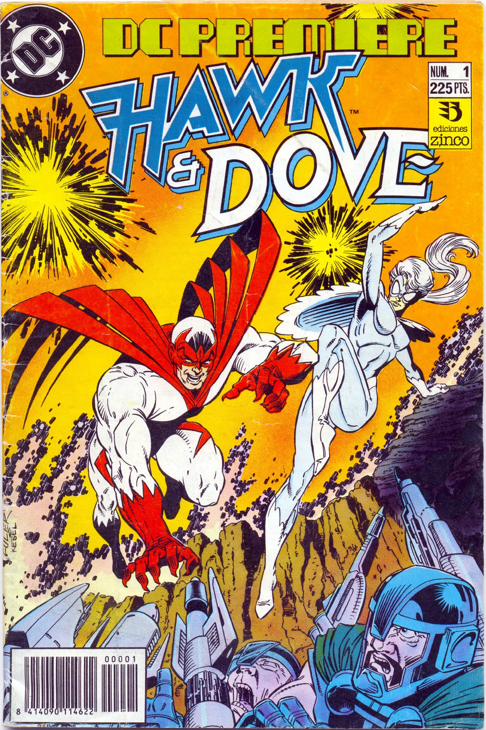 Portada ampliada de DC Premiere Hawk & Dove
