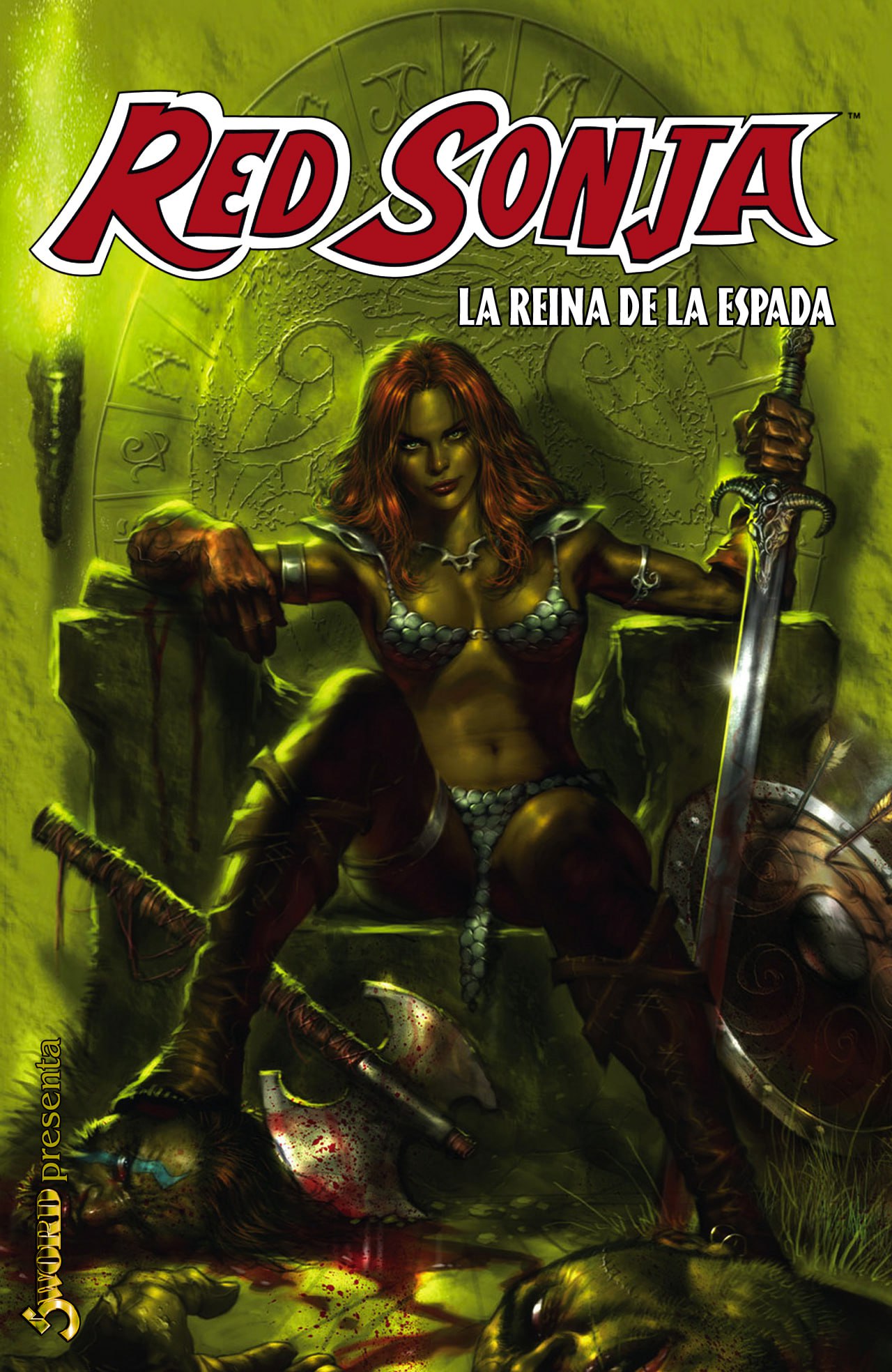 Portada ampliada de Red Sonja La Reina de La Espada