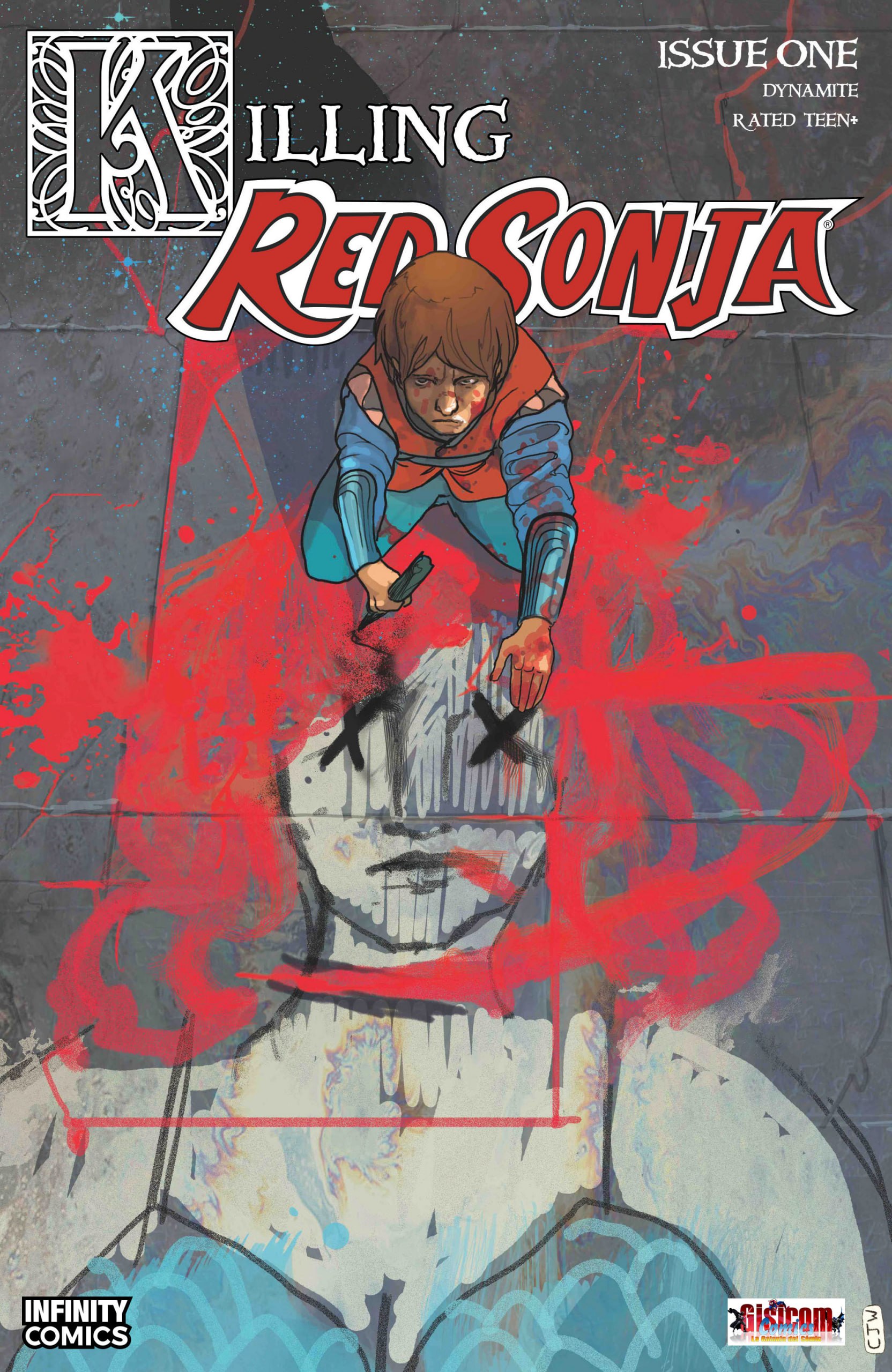 Portada ampliada de Killing Red Sonja