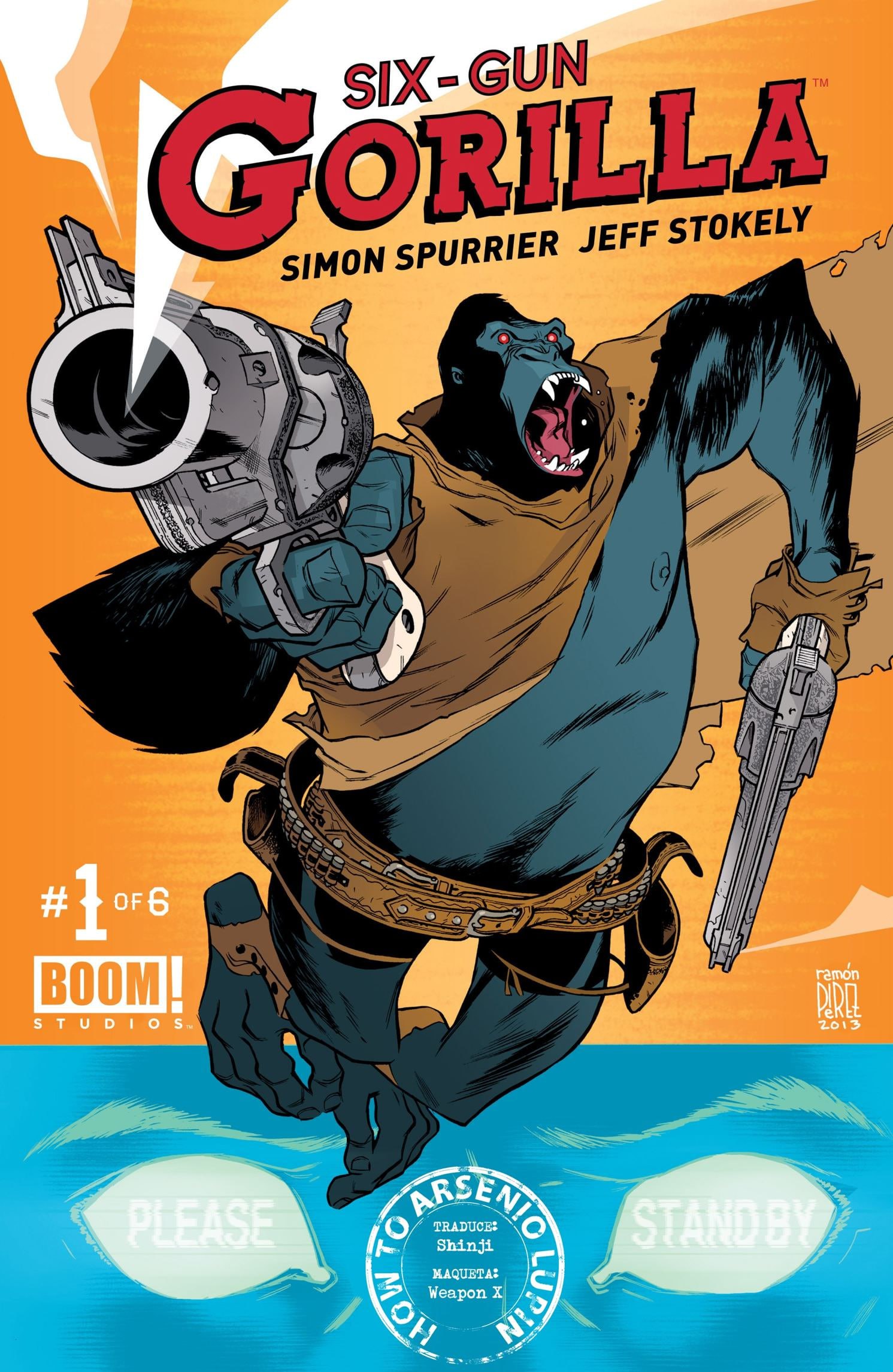 Portada ampliada de SIX-GUN GORILLA
