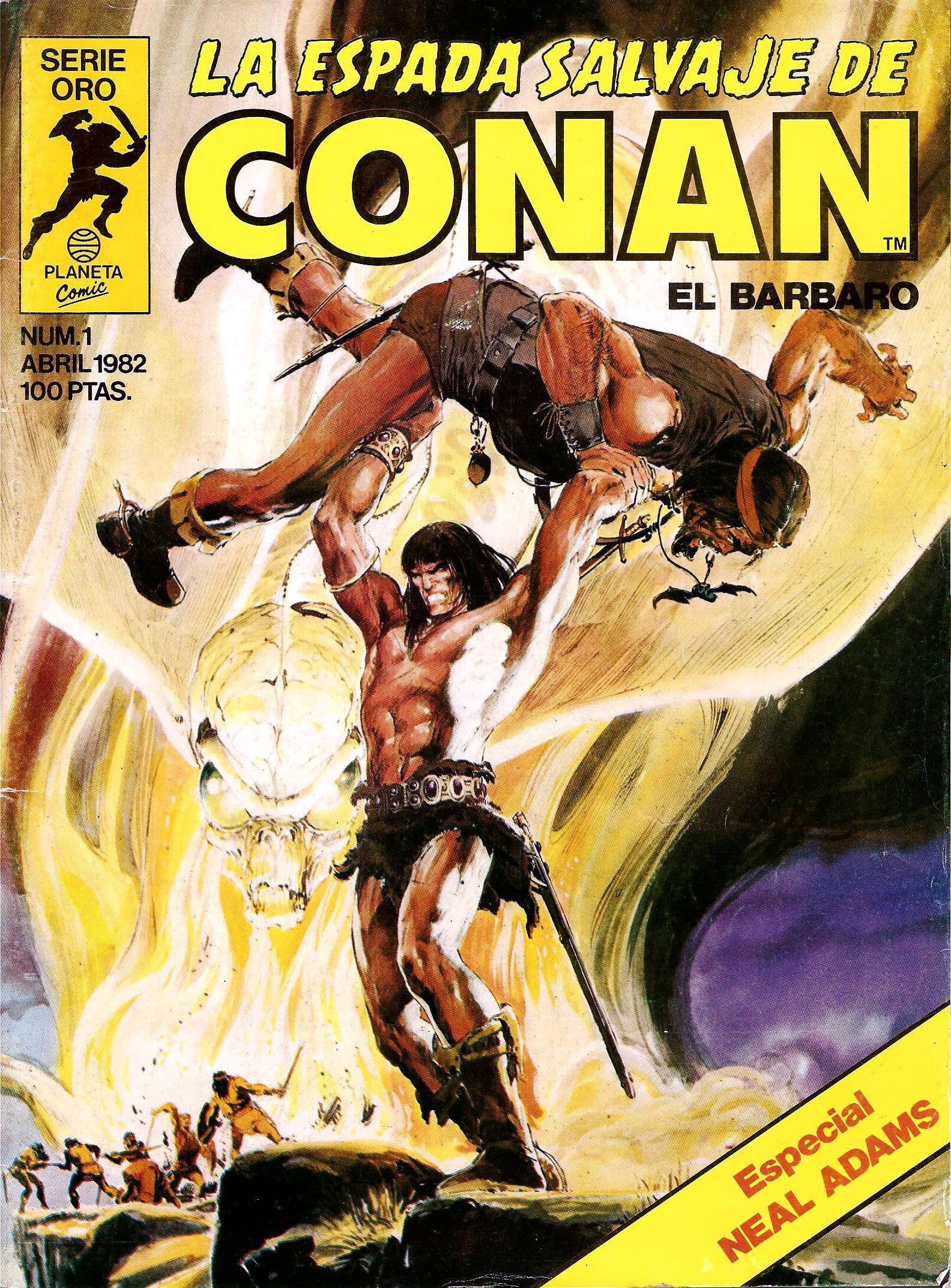Portada ampliada de LA ESPADA SALVAJE DE CONAN EL BARBARO