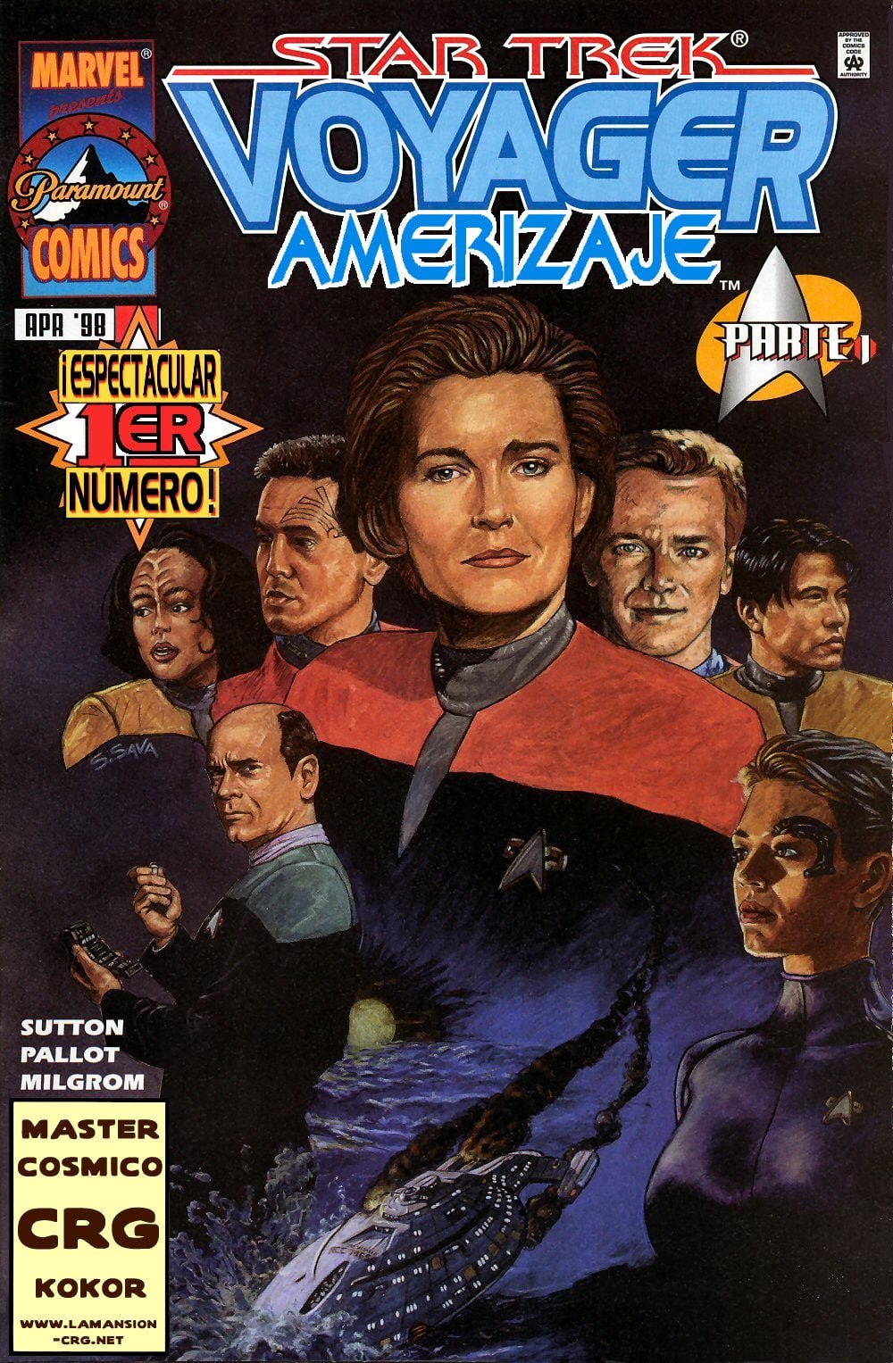 Portada ampliada de STAR TREK VOYAGER AMERIZAJE