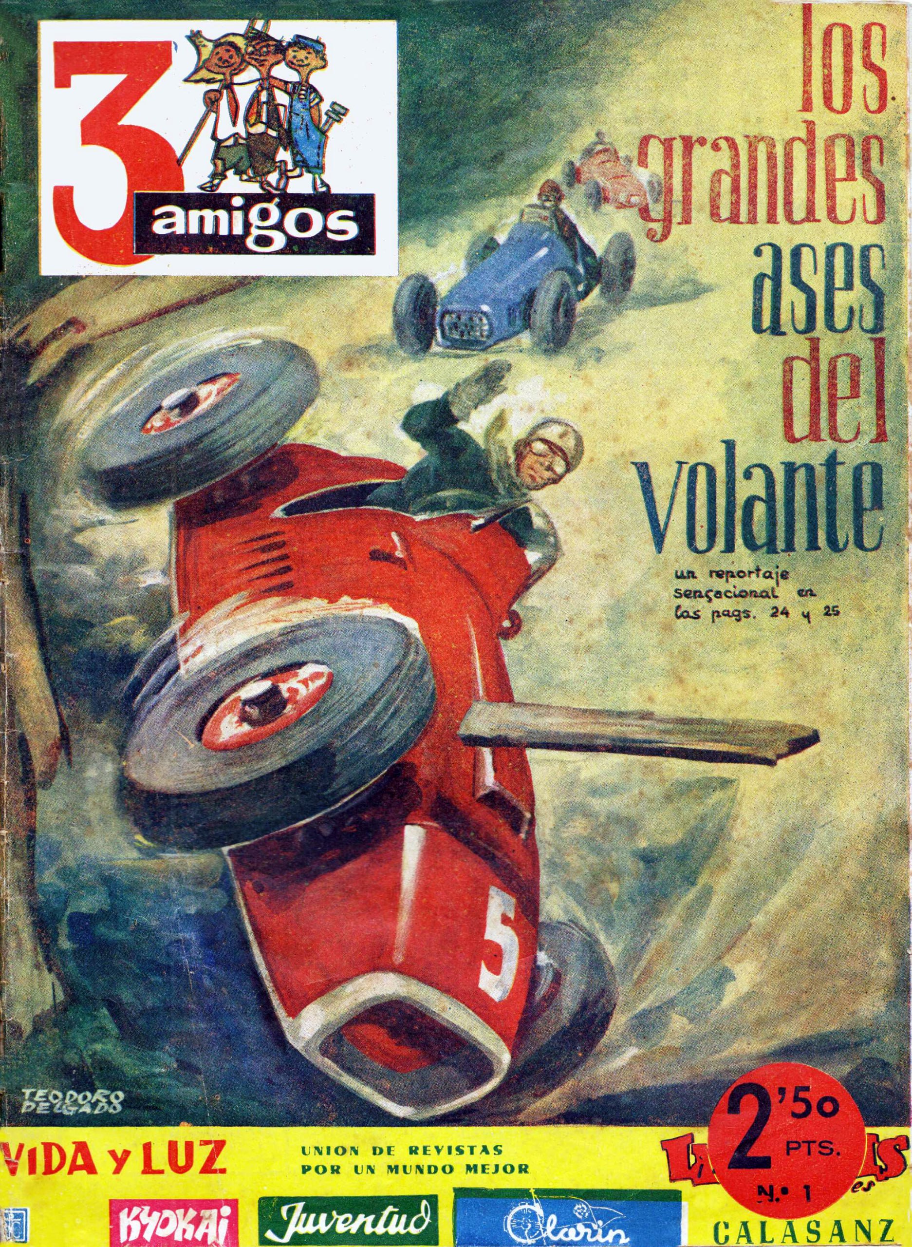 Portada ampliada de los grandes ases del volante