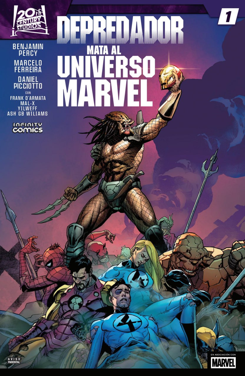 Portada ampliada de DEPREDADOR MATA AL UNIVERSO MARVEL