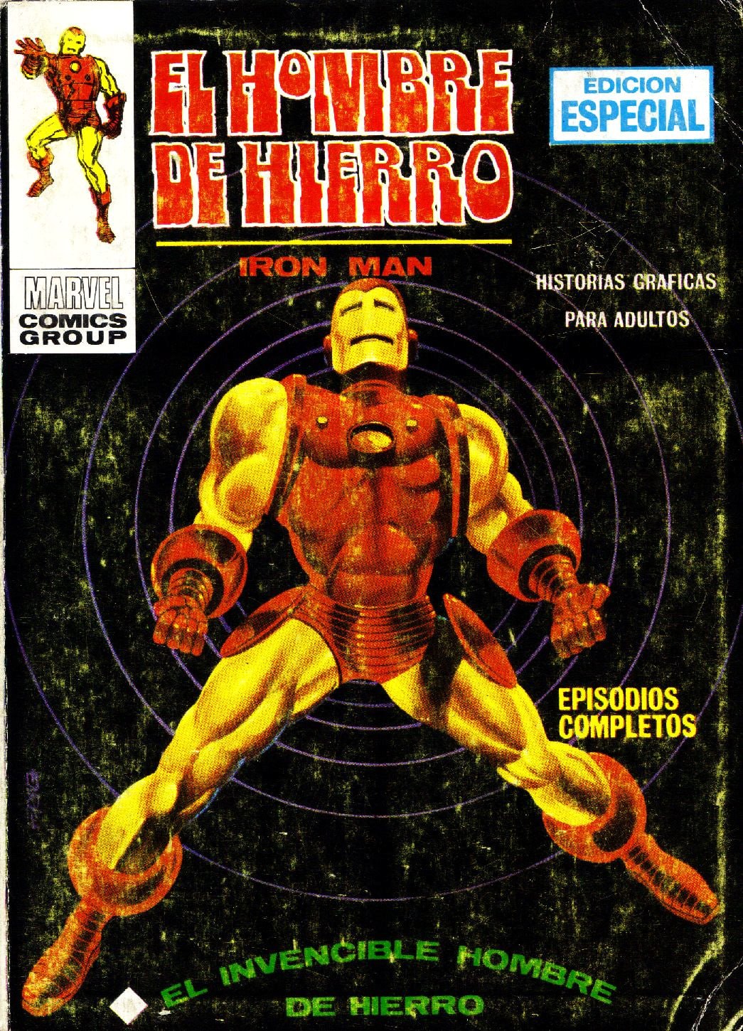 Portada ampliada de El Hombre de Hierro