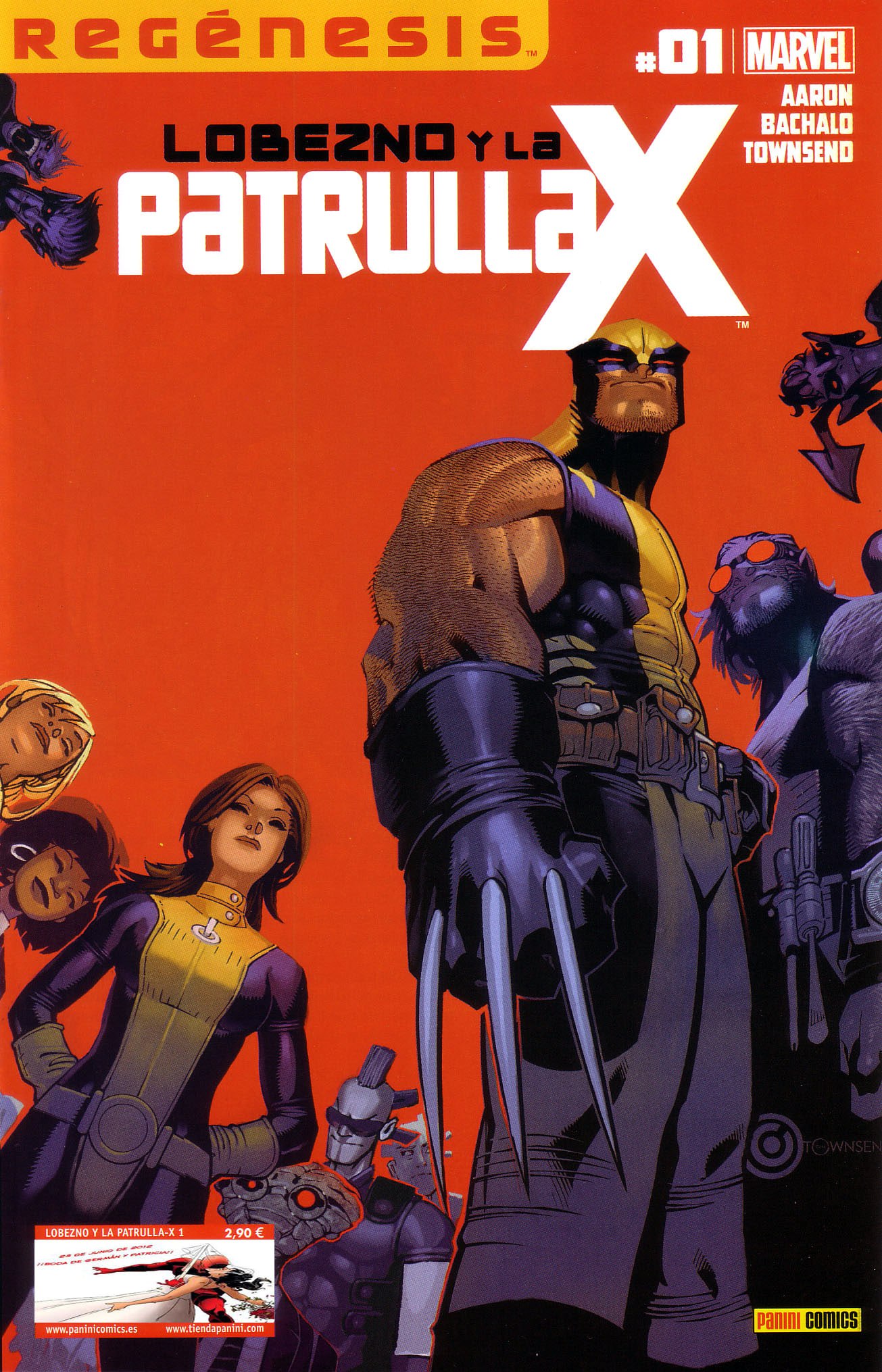 Portada ampliada de Lobezno y la Patrulla X