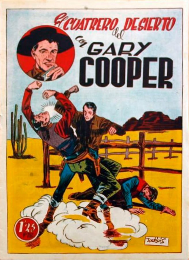 Portada ampliada de El Cuatrero del Desierto con Gary Cooper