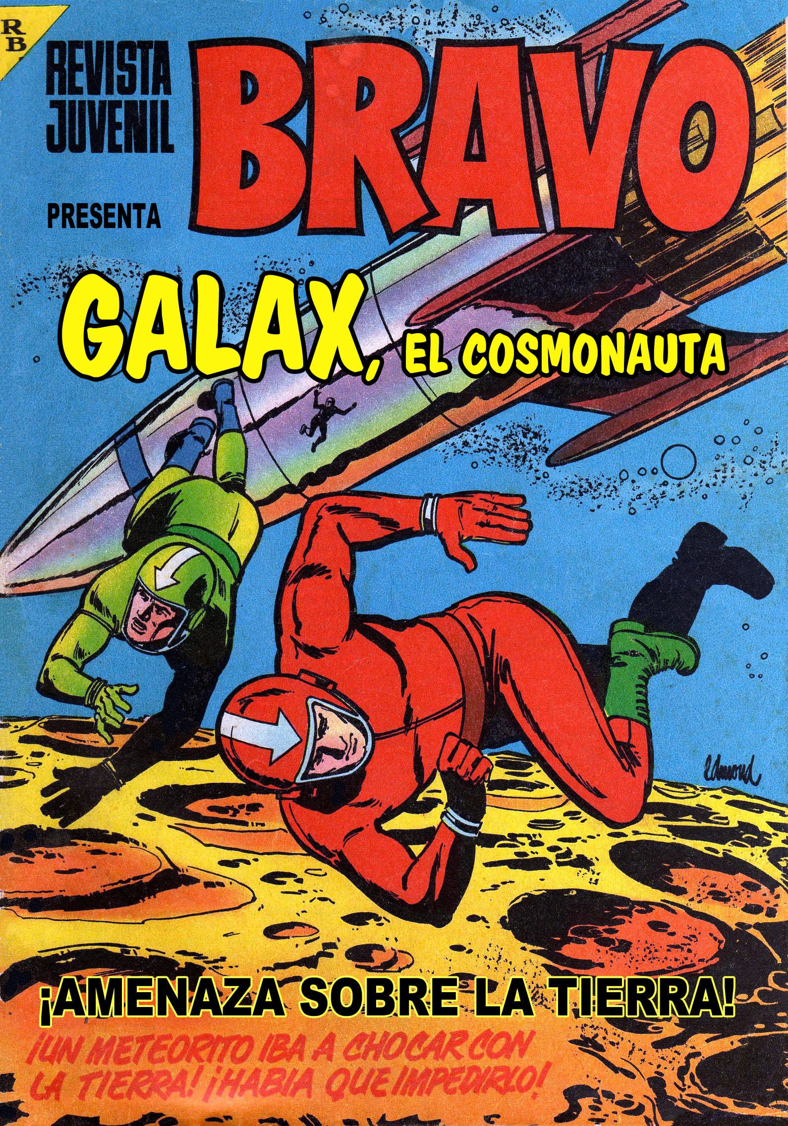 Portada ampliada de BRAVO GALAX, EL COSMONAUTA