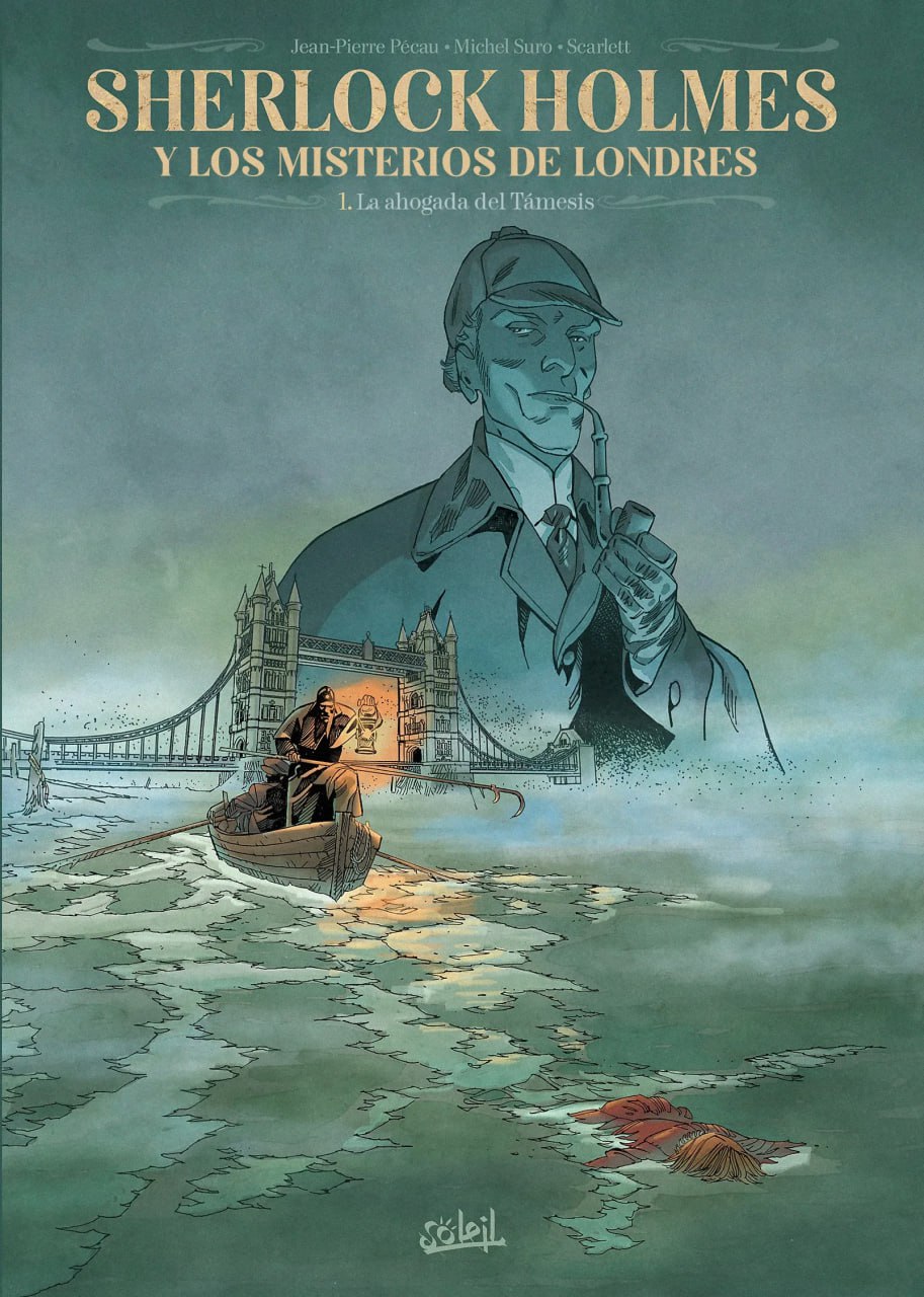 Portada ampliada de SHERLOCK HOLMES Y LOS MISTERIOS DE LONDRES