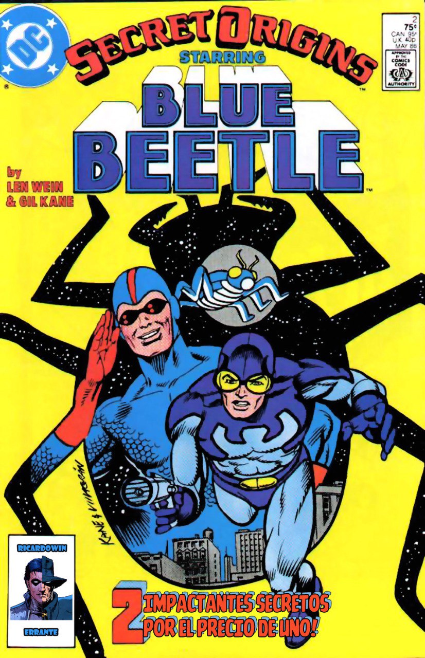 Portada ampliada de SECRET ORIGINS STARRING BLUE BEETLE