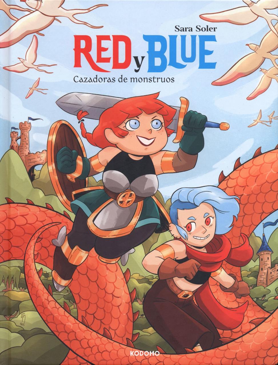 Portada ampliada de RED y BLUE Cazadoras de monstruos