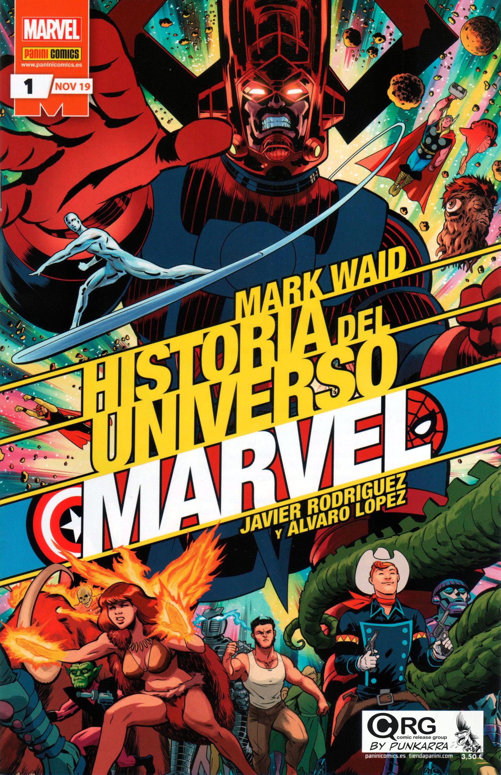 Portada ampliada de HISTORIA DEL UNIVERSO MARVEL