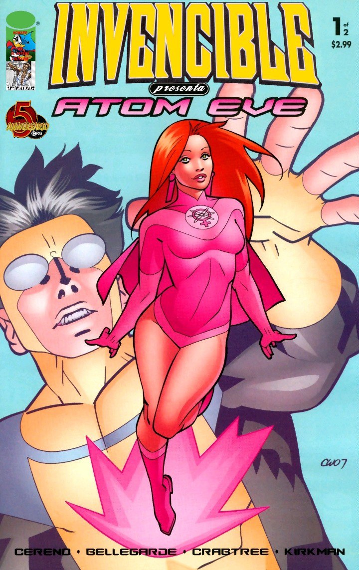 Portada ampliada de INVENCIBLE presenta ATOM EVE